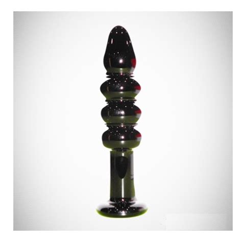 black glass beaded dildo anal sex toy pinkshop