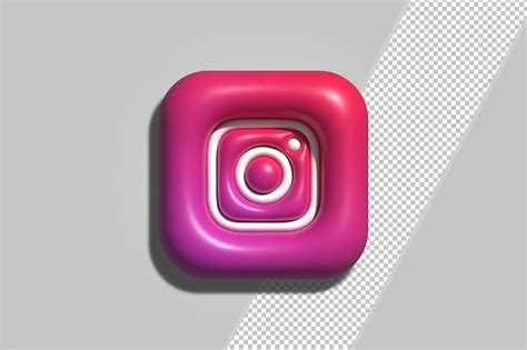 Premium Psd 3d Rendering Of Instagram Icon Premium Psd