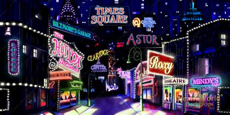 Vintage Times Square Backdrop Rentals Theatreworld®