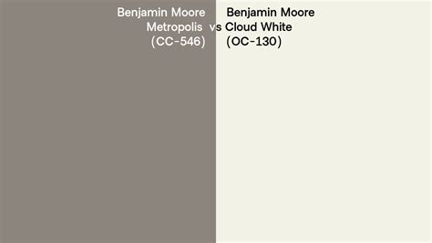 Benjamin Moore Metropolis Vs Cloud White Side By Side Comparison
