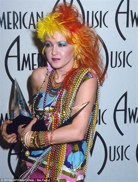 Cyndi Lauper 59 Shows Off Her Quirky Style With Pink Hair Daftsex Hd