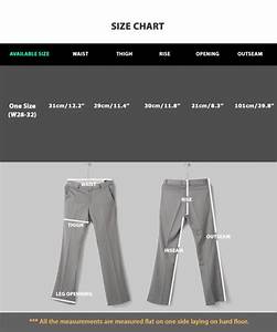 Gallery Dept Pants Size Chart