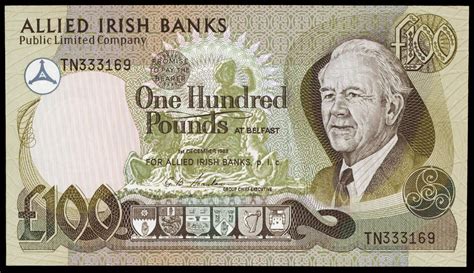 Northern Ireland 100 Pound Note 1988 Allied Irish Banksworld Banknotes