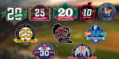 The Minor League Baseball Anniversary Logos Of 2019