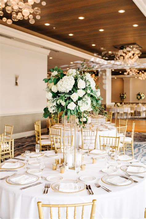 Modern Romantic Florida Wedding Reception And Decor Round Tables With