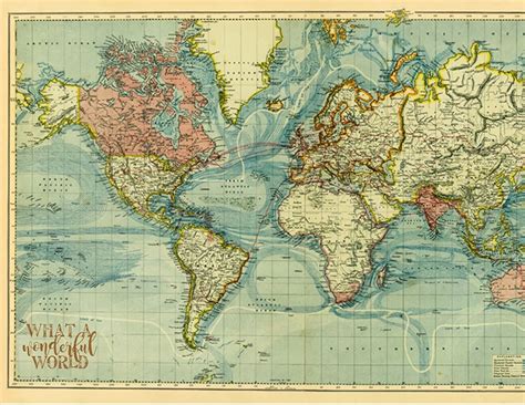 Digital Kit Of Files A Printable Vintage World Maps Printable World
