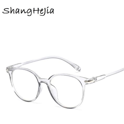 2018 fashion women glasses frame men eyeglasses frame vintage round clear lens glasses op