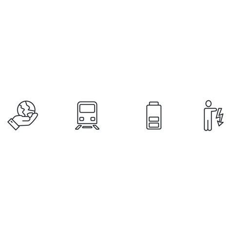 Detailed Illustration Of E Mobility Icons Set Detailed Illustration