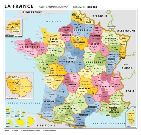 Mapa Geográfico Stato Francia Amazones Oficina Y Papelería