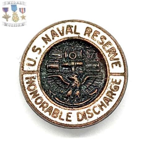 Wwii Us Naval Reserve Honorable Discharge Lapel Button Pin Original Ww2