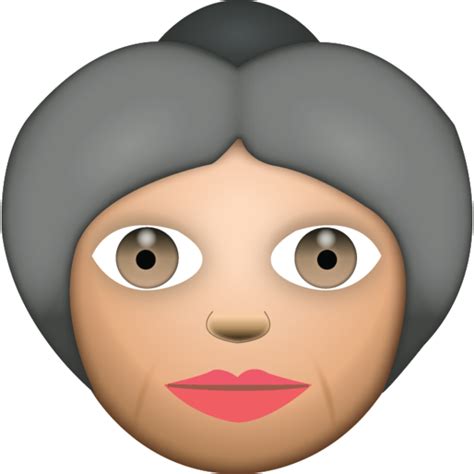 The list of all white and black emojis. Download White Grandma Emoji | Emoji Island