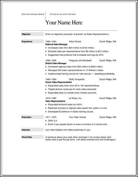100 Free Printable Resume Template Free Printable Templates