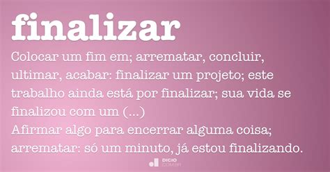 Finalizar Dicio Dicionário Online De Português