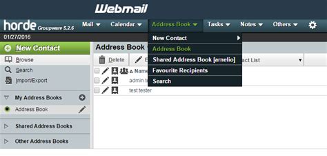 How To Create An Email List In The Horde Webmail Client Inmotion Hosting