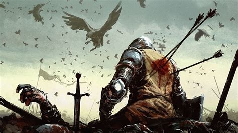 fondos de pantalla aves soldado sangre guerrero medieval campos de batalla flechas