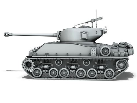 M4a3e8 Sherman Easy Eight 3d Model Obj 3ds Fbx C4d Lwo Lw Lws
