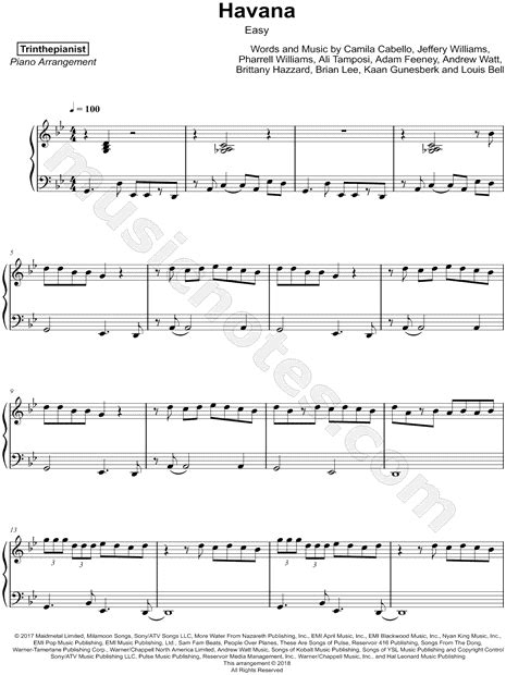 If so then you've come to the right place. Trinthepianist "Havana easy" Sheet Music (Piano Solo) in ...