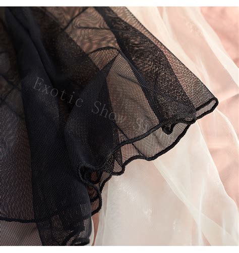 Black Sexy Womens Lingerie Nightgown Tulle Lace Gauze V Neck Sleeping Dress Women Sleepwear
