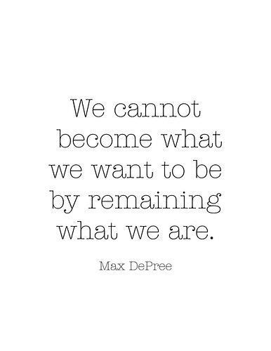 We Cannot Become What We Want To Be By Remaining Who We Are Quotes