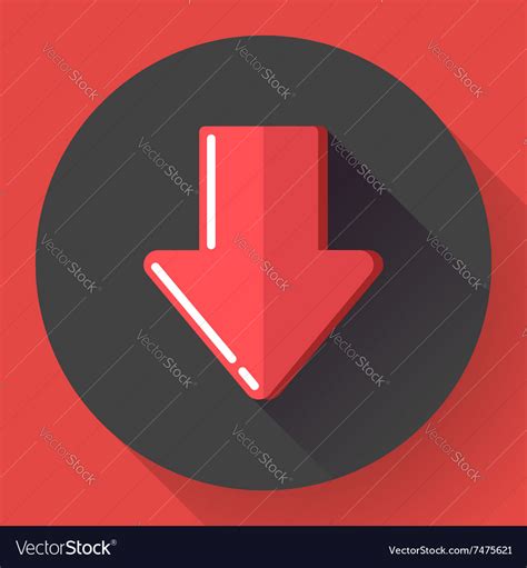 Red Prohibited Or Banned Download Symbol Flat Vector Image