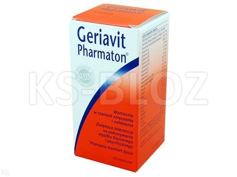 Geriavit Pharmaton Leki I Suplementy Diety W Abczdrowie