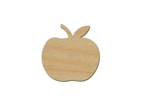 Apple Shape Unfinished Wood Fruit Cutout Variety of Sizes | Unfinished ...