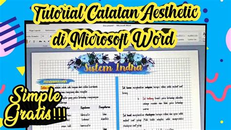 Cara Membuat Catatan Aesthetic Di Laptop Microsoft Word 🥀 A6b