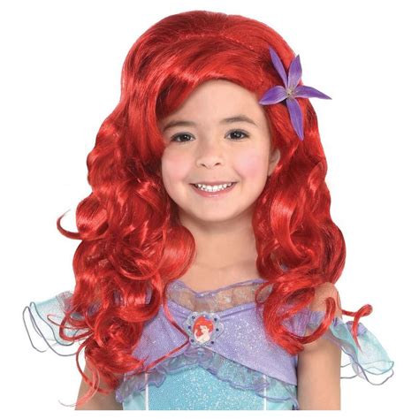 Disguise Disney Princess Ariel Little Mermaid Girls Wig Red