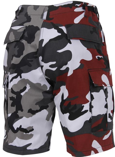 Two Tone Camo Bdu Shorts Cargo Military Fatigues Army Tactical 6 Pocket