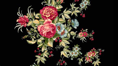Vintage Rose Design Hd Wallpaper Background Image