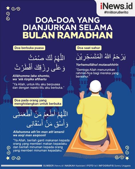 Infografis Doa Doa Dianjurkan Selama Ramadan