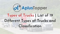 Types of Trucks | List of 19 Different Types of Trucks and ...