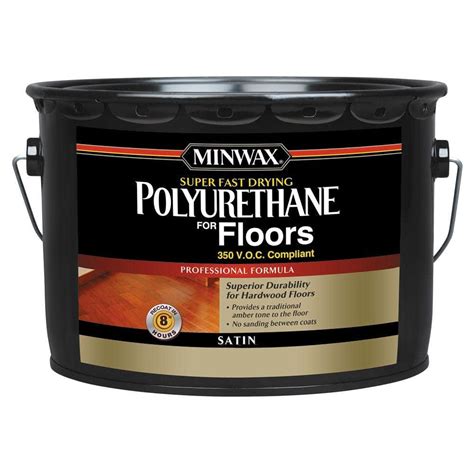 Minwax 25 Gal Satin Super Fast Drying Polyurethane For Floors 130350000 The Home Depot