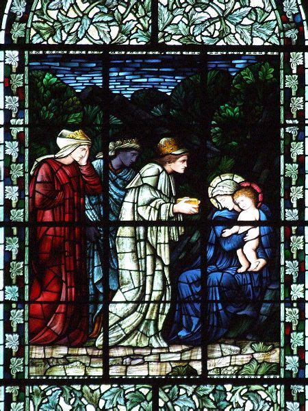 Adoration Of The Magi Pre Raphaelite Stained Glass Window By Edward