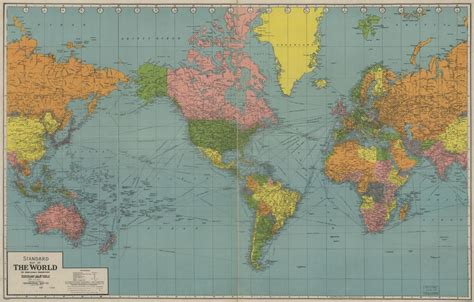 Standard Map Of The World Picryl Public Domain Search