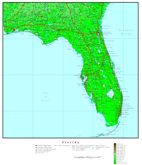 30 Elevation Map Of Florida Maps Online For You