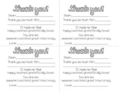 Kids Thank You Note Cooking With Karli Teacher Cards Teacher
