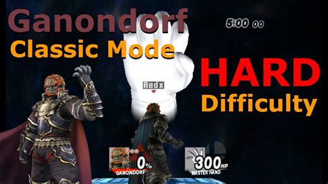 Super Smash Bros Brawl Classic Mode Hard Difficulty Ganondorf