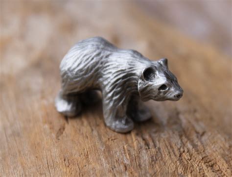 Hastings Pewter Lead Free Pewter Bear Figurine Small Miniature Etsy