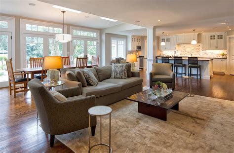 Open concept living room, dining room and kitchen is the common layout style. 6 Great Reasons to Love an Open Floor Plan