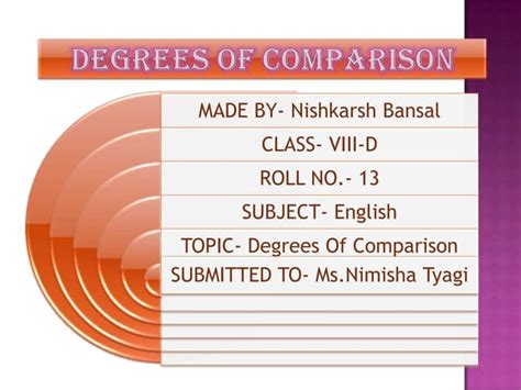 Degrees Of Comparison Ppt