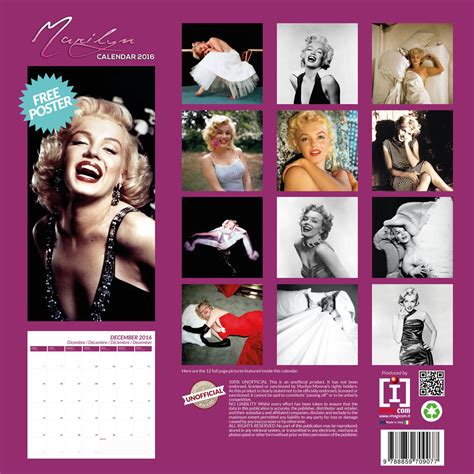 Marilyn Monroe Wall Calendars Large Selection