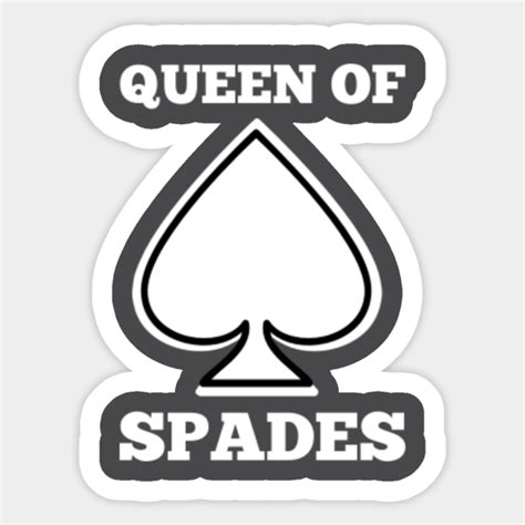 queen of spades 4 queen of spades sticker teepublic uk