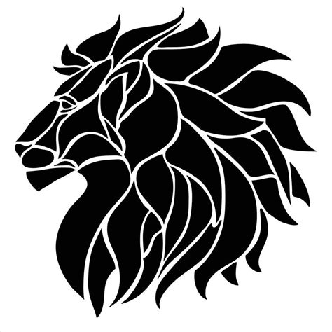 Lion Simple Silhouette Stencil Art Download 5168 Lion Silhouette