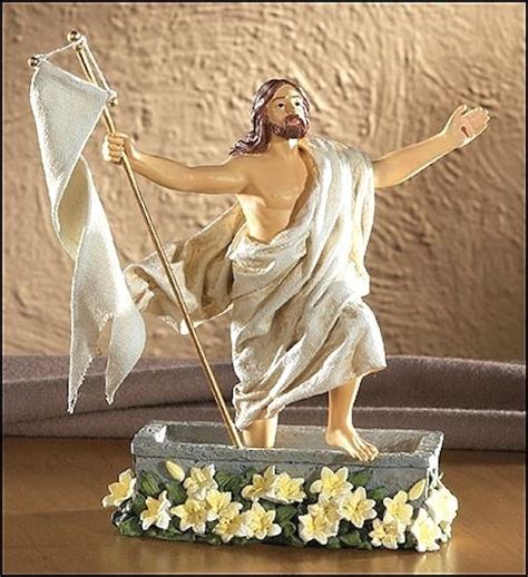 Risen Jesus Christ From Tomb Easter Figure Christian Statue Lord Savior