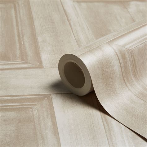 Fine Décor Cream Wood Panel Smooth Wallpaper Floor 3723x3723