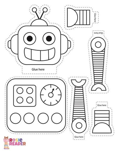 Printable Robot Cut Out Template