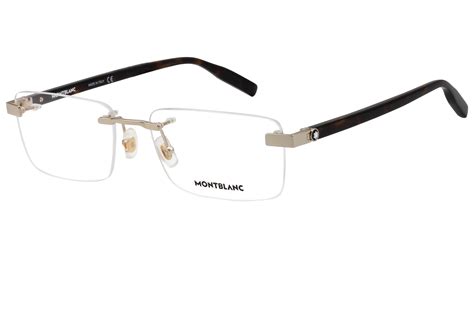 Buy Mont Blanc Rectangle Rimless Gold Eyeglasses For Male Online Eyewear Model Mont Blanc