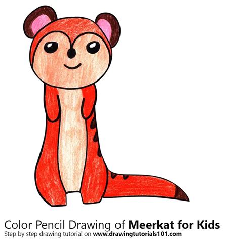 Learn How To Draw A Meerkat For Kids Animals For Kids Step By Step