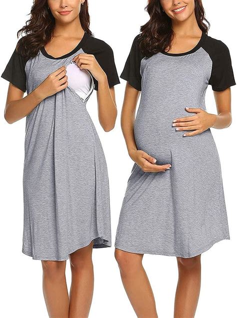 Myona Camisón Para Mujer Maternidadvestido De Embarazo Embarazada Lactanciaplayera Para